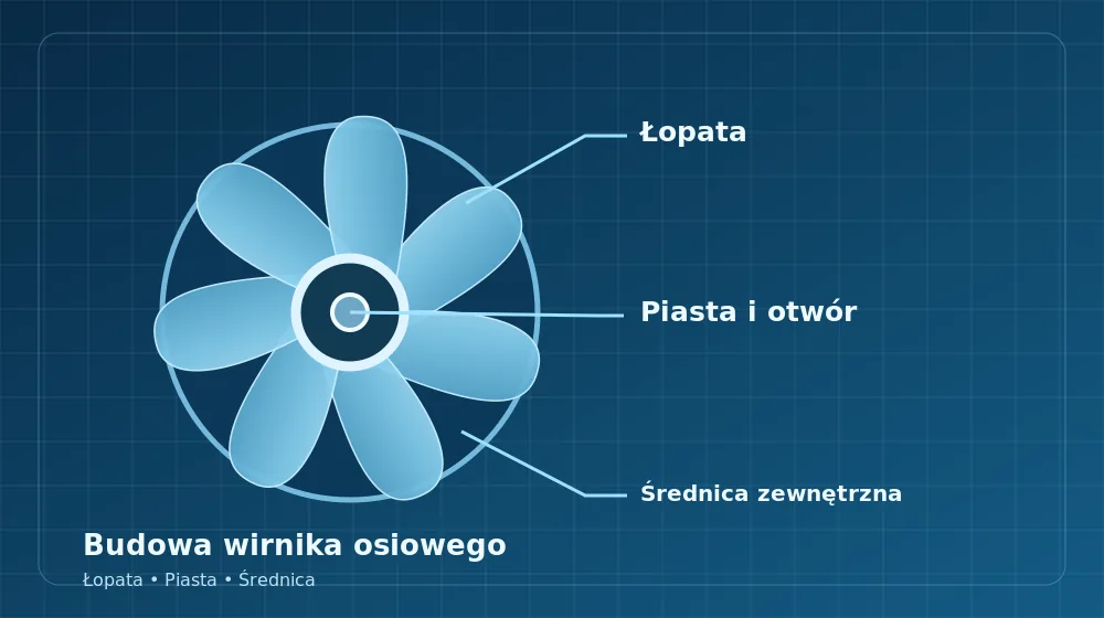 Budowa wirnika osiowego